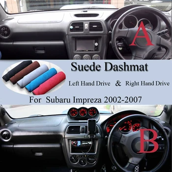 Par Subaru Impreza Wrx STi GD, GG G2 2002 2003 2004. - 2007. Gadam Zamšādas Dashmat Dash Mat Pārsegs Paneļa Pamatni, Paklāju Auto Stils Piederumu