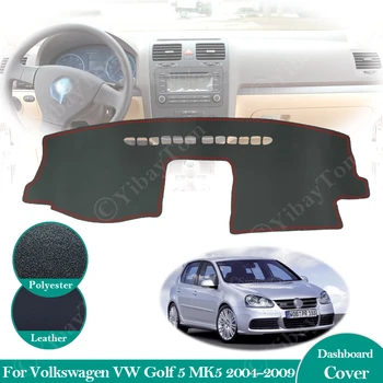 Par Volkswagen VW Golf 5 MK5 2004 ~ 2009 1K Anti-Slip Ādas Mat Paneļa Vāciņu Pad Saulessargs Dashmat Paklāju Piederumi, 2008