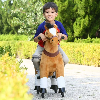 Pastaigas Zirga sēž Šūpošanas Zirgu Rotaļlietas Bērniem Poniju Jātnieks Zirgs, lai Zīdainis, Bērnu Rotaļu boy Vecums no 3 līdz 12 Gadiem
