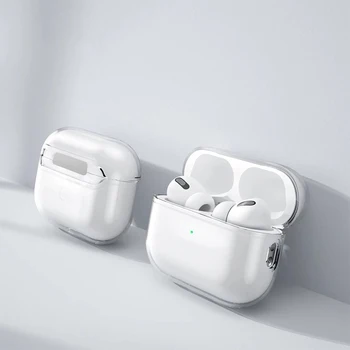 Pilnīgi Skaidrs, Austiņas Gadījumos Apple AirPods Pro 2 Lieta Pārredzamu Bezvadu Aizsardzības Vāks Airpods 3 2 1 Uzlādes Kaste