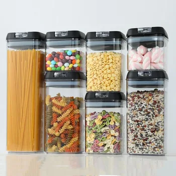 Plastmasas hermētiskā tvertnē, mitruma izturīgs un kukaiņiem uzglabāšanas pudele pārtikas uzglabāšanas tvertnes virtuve, ledusskapis uzglabāšanas jar