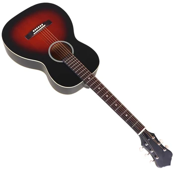 Rietumu ģitāra 38 collu akustiskā ģitāra 6 string tautas ģitāra pilna izmēra matētā krāsa sarkana