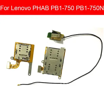 SIM Kartes Adapteris Flex Kabelis Lenovo PHAB PB1-750 PB1-750N Antenas Kuģa Ar Signālu Flex Lentas Nomaiņa, Remonts