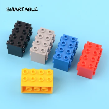 Smartable Ķieģeļu 2x4x2 ar Radzēm uz Pusēm, Celtniecības Bloki KM Daļām Rotaļlietas Bērniem Izglītības Saderīgu 2434 5gab/daudz