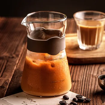 Stikla Pagatavotu Ledus Kafijas Kanna Pārredzamu Koplietošanas Podu Pilienu Kafijas Konteiners Akrobāts Tējas Katlā, Pārlejiet Espresso Kafijas Automāts