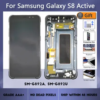 Super AMOLED Samsung Galaxy S8 Aktīvo LCD Displejs G892A G892u Touch Screen Digitizer Montāža Nomaiņa samsung G892