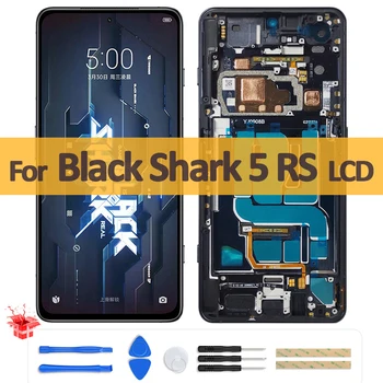 Sākotnējā AMOLED Par Xiaomi Black Shark 5 RS LCD Displejs ar skārienjūtīgu Ekrānu Digitizer Montāža BlackShark 5rs Nomaiņa, Remonts