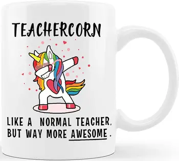 Teachercorn Unicorn Skolotāju Dāvanas Smieklīgi Jaunums Kafijas Tases Skolotāju Atzinību Dāvanas, Kafijas Krūze Tējas Tase