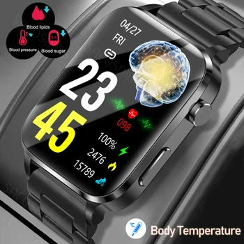 Termometrs Uzraudzības Smart Skatīties Vīrieši Lāzera Ārstētu Veselības Skatīties Sirdsdarbības Ātrums, Asinsspiediens, Miega Uzraudzības Smartwatch Par Xiaomi