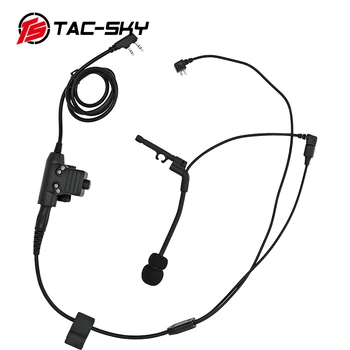 TS TAC-SKY Nāk ar U94Ptt un Mikrofons Saderīgi ar PELTOR COMTAC Austiņas Y-Cable Kit