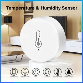 Tuya ZigBee Smart Home Temperatūras Un Mitruma Sensors Ar LED Ekrāns Darbojas Ar Google Palīgs Un Tuya Zigbee Centrmezglu