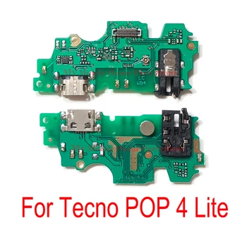 USB Uzlāde Dokā Ostas Valdes Flex Kabelis Tecno POP 4 Lite Maksas Lādētāju Ostas Valdes Flex Kabelis Tecno Pop4 Lite Daļas