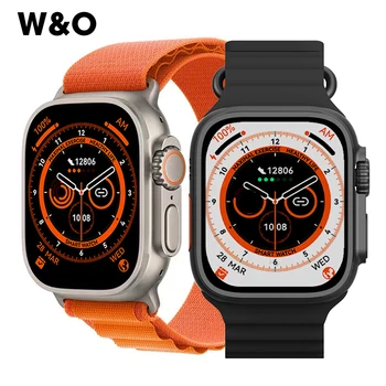 W&O Jaunā Smart Skatīties Vīrieši Ultra Sērija 8 Bluetooth Zvanu NFC 2.08 Collu Smartwatch Sievietēm 49mm Veselības Uzraudzības Fitnesa Rokassprādze