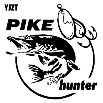 YJZT Modes Pike Hunter Zivis, Dzīvnieku Auto Uzlīmes, Vinila Decal Dekori
