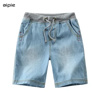 Zēnu īsās bikses-Šorti Ikdienas Modes vienkrāsainu Kokvilnas 100% Plānas džinsa auduma Bērniem īsās bikses-šorti Apģērbi 2-7 Gadi