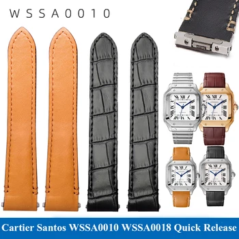 Ātri Atbrīvot Dizaina Pulksteņu Siksniņas 19mm 21mm Jaunu Cartier Santos WSSA0010 WSSA0018 Vidēja, Liela Izmēra Rezerves Watchband