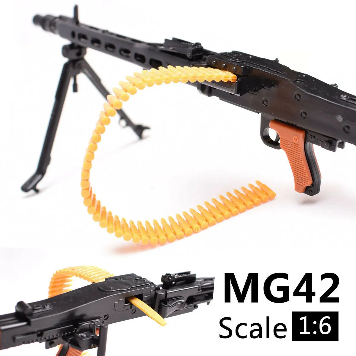 1/6 Mēroga MG42 4D Plastmasas Pistoli Modelis Montāža Mīklas Ķieģeļi Ieroci Karavīrs Mašīna Lielgabals Fit 12 Collu Rīcības Attēls Attēls 5