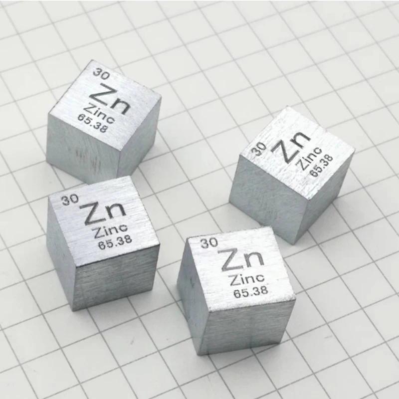 10*10*10mm Metāla Cinka Periodiskā Tabula Cube Zn augstas tīrības Tīra Cinka Kubs, Brīnišķīgs Elements Savākšanas Kuģi Attēls 0