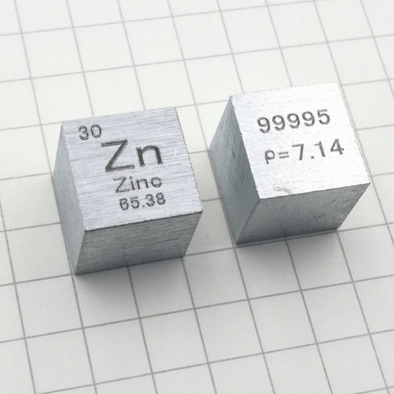 10*10*10mm Metāla Cinka Periodiskā Tabula Cube Zn augstas tīrības Tīra Cinka Kubs, Brīnišķīgs Elements Savākšanas Kuģi Attēls 1