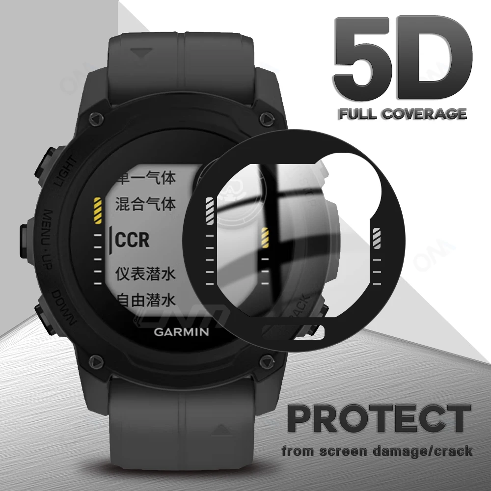 5D ar Aizsargājošu Plēvi, Lai Garmin Nolaišanās G1 / Instinkts 2 2S Smart Skatīties Mīksto Screen Protector for Garmin Nolaišanās G1 (Ne Stikla) Attēls 0