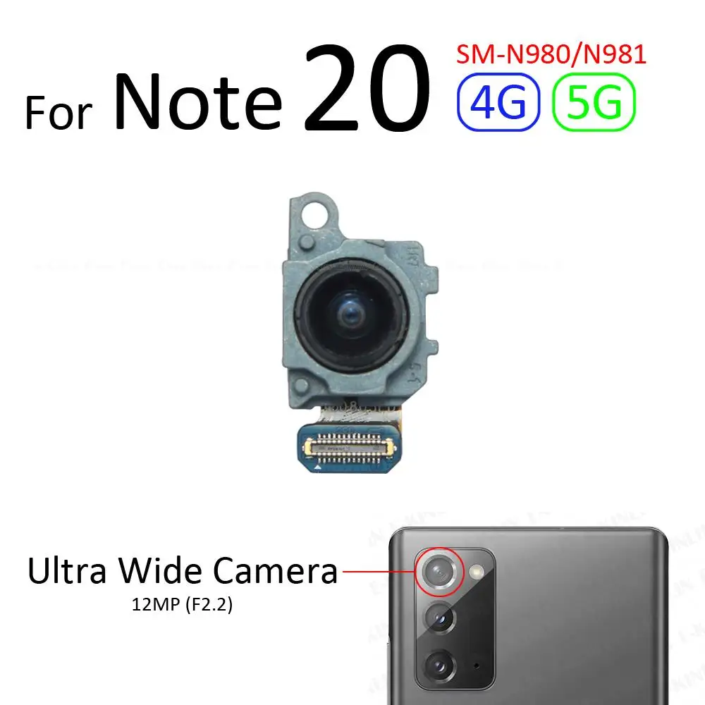Aizmugures Galvenais Ultrawide Dziļums Telefoto Makro Aizmugurējo Kameru Flex Kabelis Samsung Galaxy Note 20 Ultra N985 N986 N980 N981 Attēls 3