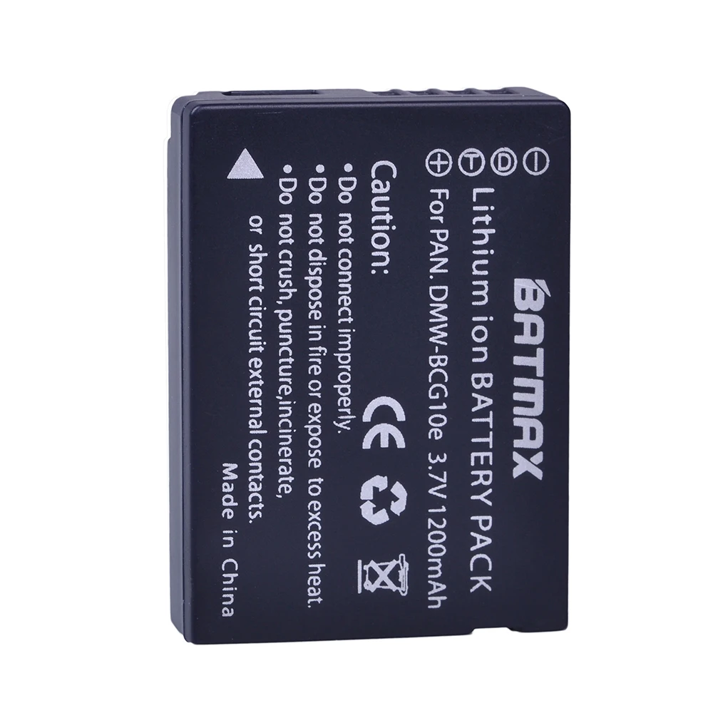 Batmax 1200mAh DMW-BCG10 BCG10 BCG10E akumulatoru Panasonic Lumix DMC-3D1 DMC-TZ7 DMC-TZ8 DMC-TZ10 DMC-TZ18 Attēls 5
