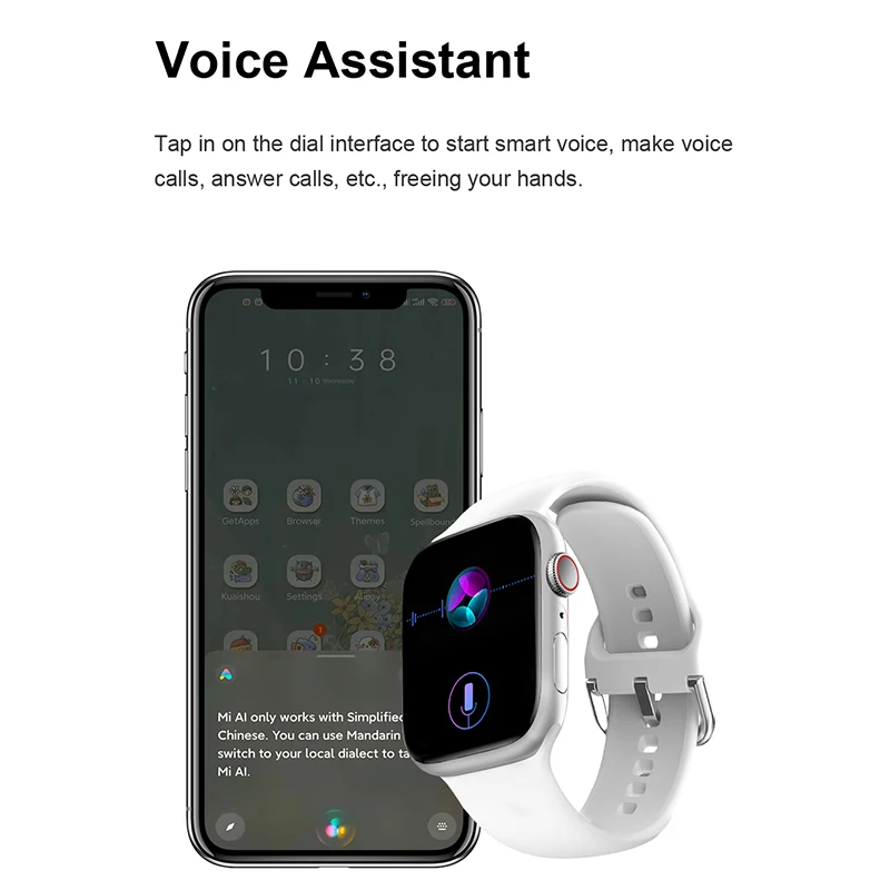 BYSL SVB H8 Mini Smart Skatīties Series 7 41mm Bluetooth Zvanu DIY Zvani sirdsdarbība Smartwatch Vīrieši Sievietes Par Android, IOS i7 Mini W57 Attēls 3