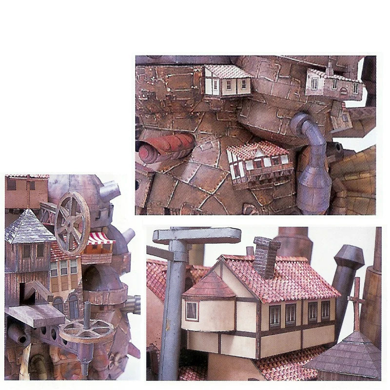 Howls Moving Castle Papīra Paraugs Salikt Rokas Garš Zemes Versijā Darbu Puzzle Spēle, Zēns, Meitene Dāvanu 50cm Attēls 2