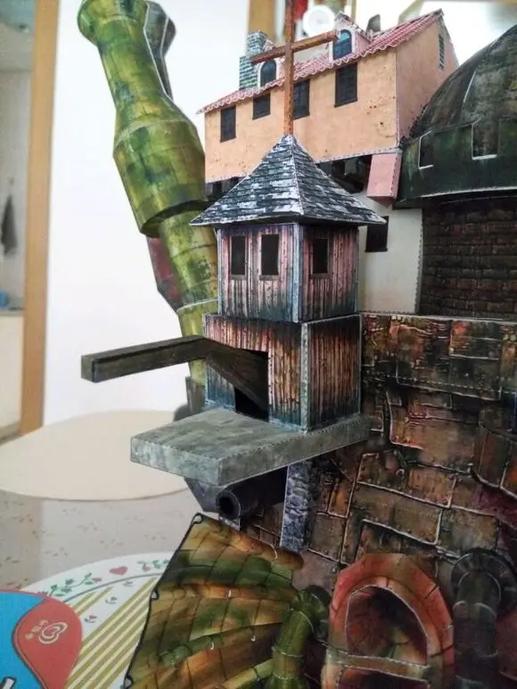 Howls Moving Castle Papīra Paraugs Salikt Rokas Garš Zemes Versijā Darbu Puzzle Spēle, Zēns, Meitene Dāvanu 50cm Attēls 5