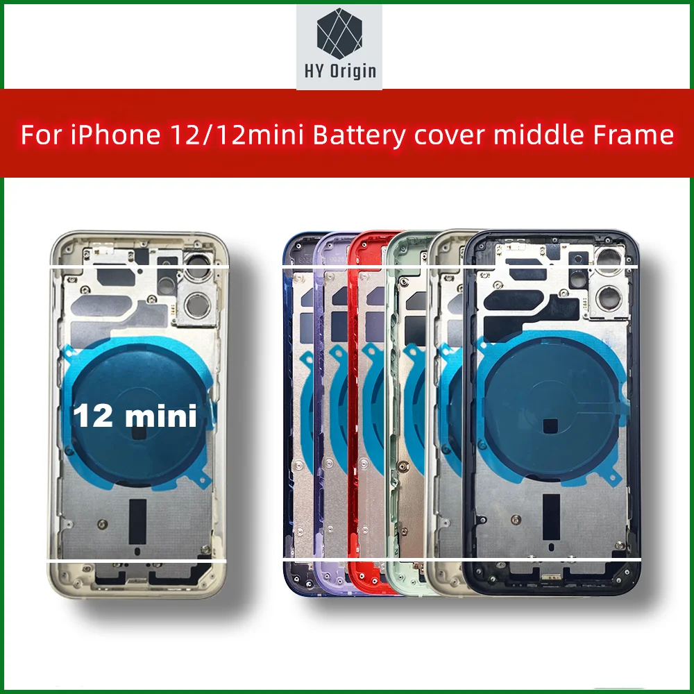 IPhone 12 Mini Jaunu Gadījumā Akumulatoru Atpakaļ Vāciņu + Vidu Rāmis Gadījumā + SIM Tray + Sānu Pogas Daļas iPhone 12 Mini Attēls 0