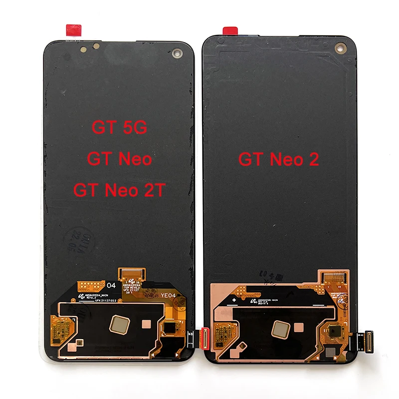Oriģināls Par Oppo Realme GT 5G GT NEO LCD GT Neo 2T Ekrānu+Touch Panel Digitizer Uz Realme GT Neo2 GT Neo 3 Neo3 Rāmis Attēls 2