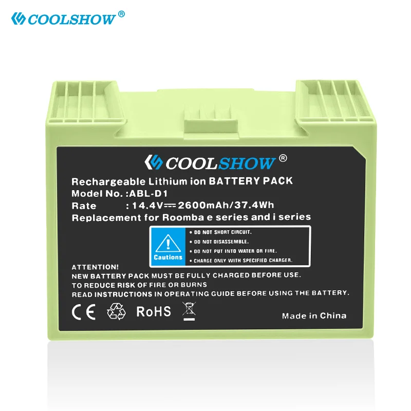 Uzlādējamo Bateriju 2600mah ABLD1 14.4 v Irobot Roomba i7 Akumulatoru Irobot Roomba I7+ E5 7150 7550 E5150 E5152 Baterijas Attēls 1