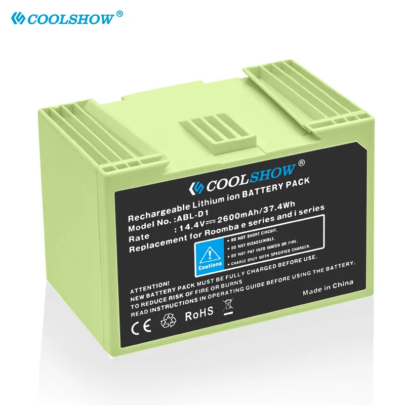 Uzlādējamo Bateriju 2600mah ABLD1 14.4 v Irobot Roomba i7 Akumulatoru Irobot Roomba I7+ E5 7150 7550 E5150 E5152 Baterijas Attēls 2