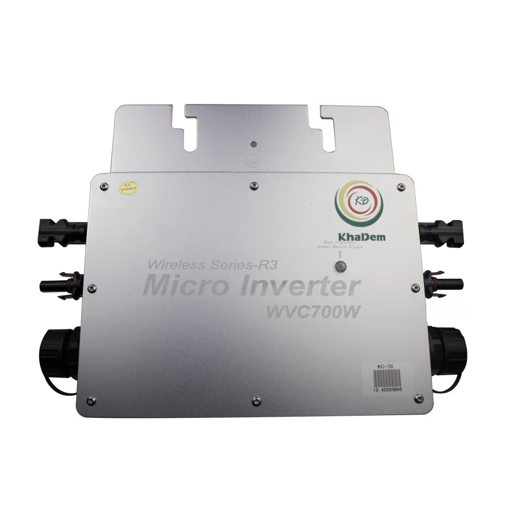 WVC700 Mikro Saules Inversor MPPT Grid Tie Inverter Microinverter Regulators IP65 22-50VDC 110V, 220V 2*350W Saules Valde Attēls 0